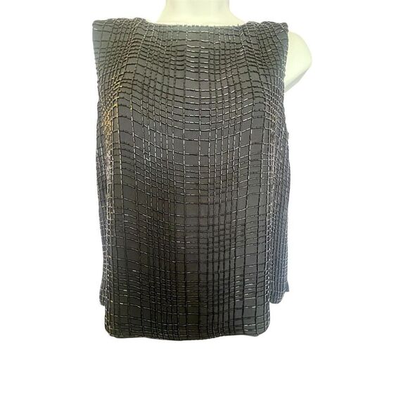 Emanuel Ungaro Black Silk Beaded Top - Picture 1 of 6